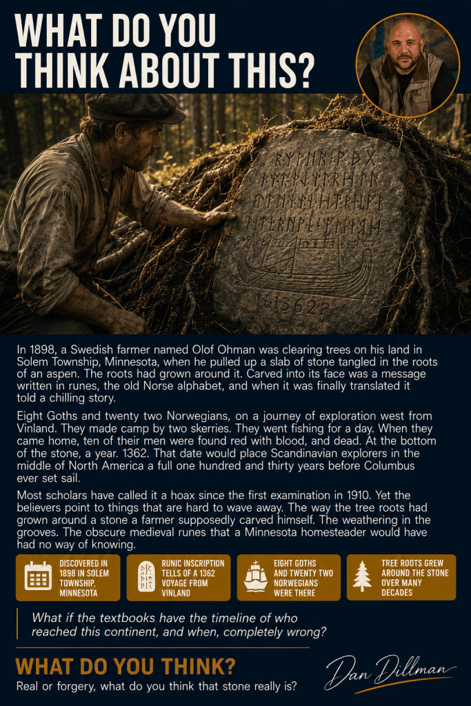 Kensington Runestone dispatch card, the carved Minnesota stone said to date to 1362